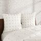 Olliix by INK+IVY 3 Piece White King/California King Masie Elastic Embroidered Cotton Comforter Set-1