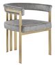 Meridian Furniture Marcello Gray/Brushed Brass Velvet Dining Chair-0