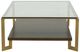 Fairfield® Libby Langdon Cannon Glass Top Cocktail Table with Smoke Stone Base-3