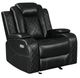 New Classic® Home Furnishings Orion Black Glider Power Recliner with Footrest and Headrest-0