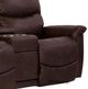 La-Z-Boy® James Walnut Leather Manual Reclining Loveseat with Console-2