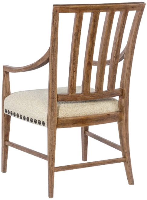 Hooker® Furniture Big Sky Vintage Natural/Saxony Porcelain Dining Arm Chair-3