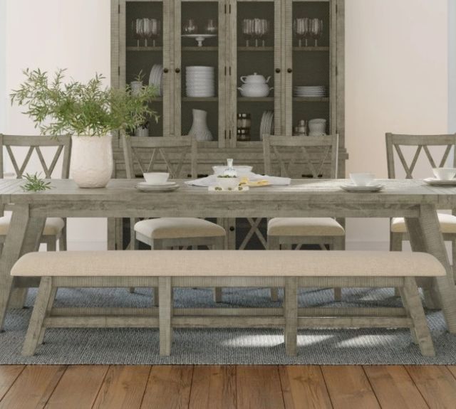 Jofran Inc.Telluride 6-Piece Driftwood Trestle Dining Set-1