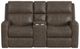 Flexsteel® Customizable Score Leather Power Reclining Loveseat with Console-2
