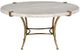 Furniture Classics Adelaide Cream/Gray Round Coffee Table with Gold Base-1