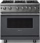 Viking® 5 Series 36" Cast Black Pro Style Natural Gas Range-0
