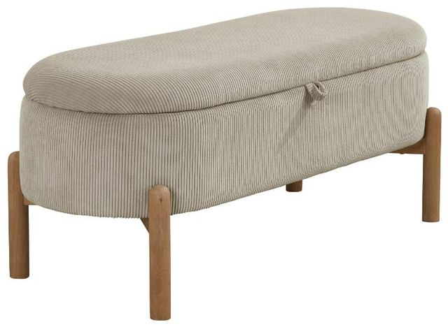Homelegance® Mavis Taupe Lift-Top Storage Bench-0