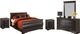 Signature Design by Ashley® Huey Vineyard 5-Piece Black Full Sleigh Bed Set-0
