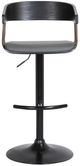 Armen Living Larisa Gray/Black Adjustable Bar Stool-1