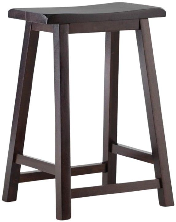 Linon Saddle Dark Brown Counter Stool-0