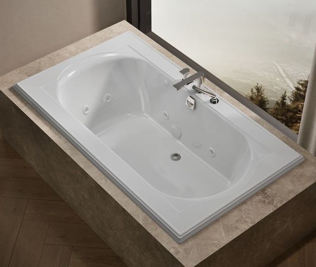 KOHLER® Memoirs® Biscuit 72" x 42" Drop-In Bath Whirlpool -4