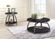 Coaster® Dacre Dark Charcoal Coffee Table with Black Nickel Base-4