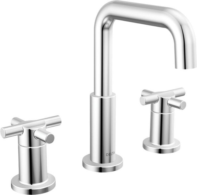 Delta Nicoli® Chrome 2-Handle Cross Widespread Bathroom Faucet-0