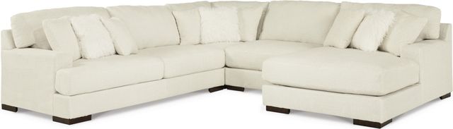 Signature Design by Ashley® Zada 4-Piece Ivory Right-Arm Facing Sofa Sectional and Chaise-0