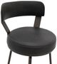 International Furniture Direct Maison Black/Blacksmithing Matte Black 24" Swivel Bar Stool-4