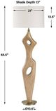 Uttermost® Almyra Aged Driftwood Floor Lamp with Antique Brass Accents-2