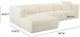 TOV Furniture Tarra 3-Piece Cream Fluffy Oversized Left-Arm Facing Sectional and Chaise-2
