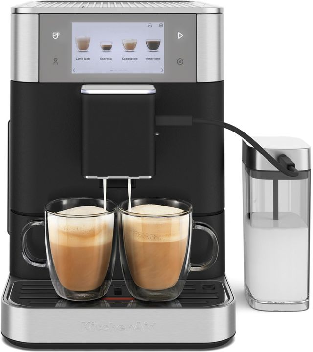 KitchenAid® Cast Iron Black Fully Automatic Espresso Machine-1