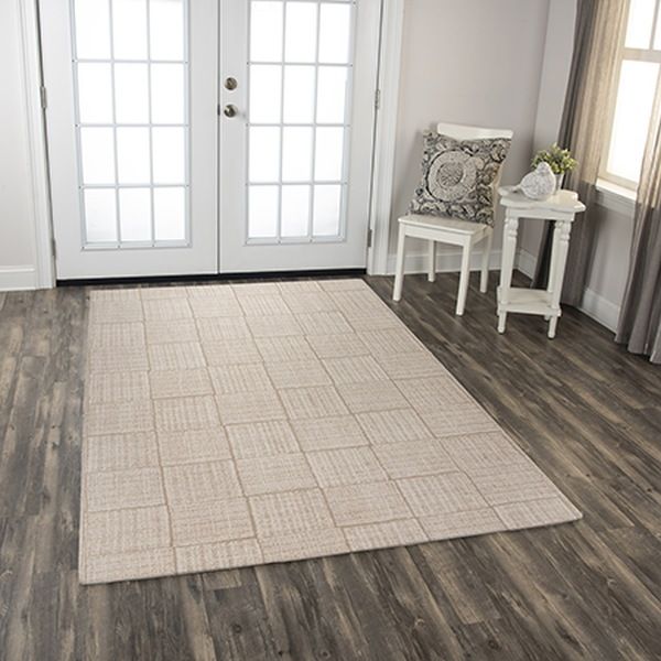 Rizzy Home Taylor Neutral 5'x8' Rectangular Rug-1