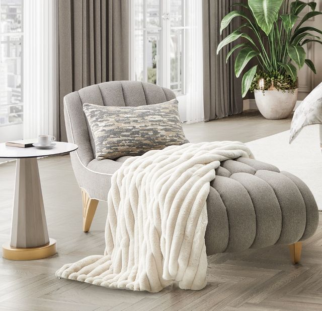 Michael Amini® St. Charles Dove Gray Chaise-1
