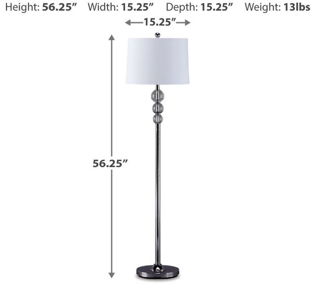 Signature Design by Ashley® Joaquin Chrome Floor Lamp-1