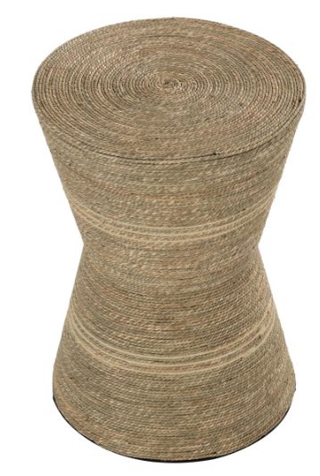 Deco Marche Brown Side End Accent Table with Hourglass Shape-2
