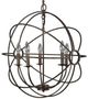 YHD Shooting Star Rustic Black 5-Light Orb Chandelier-0