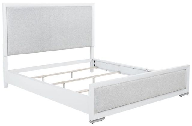 Coaster® Gracemont 5-Piece Light Gray/White California King Panel Bedroom Set-1