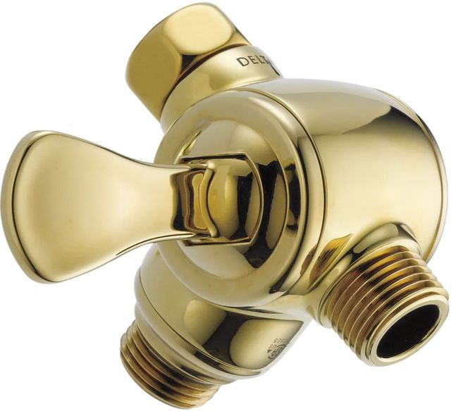 Delta Universal Showering Components Polished Brass 3-Way Shower Arm Diverter for Hand Shower-0