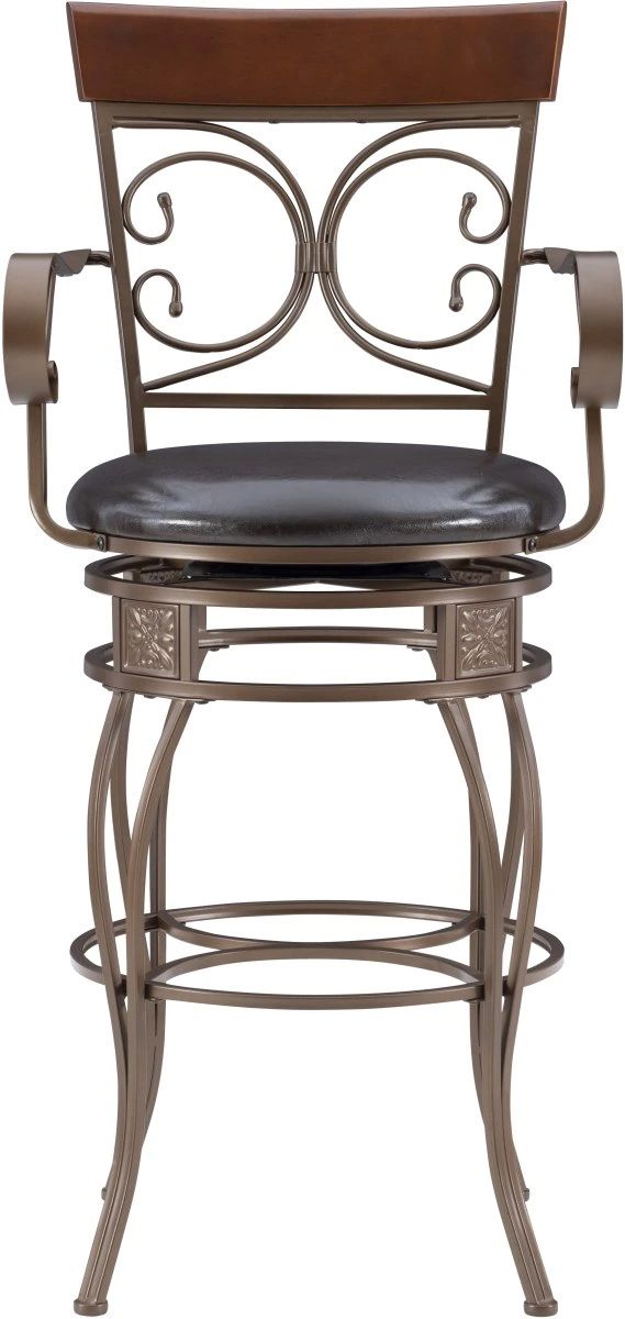 Powell® Bria Dark Bronze Big and Tall Bar Stool-1
