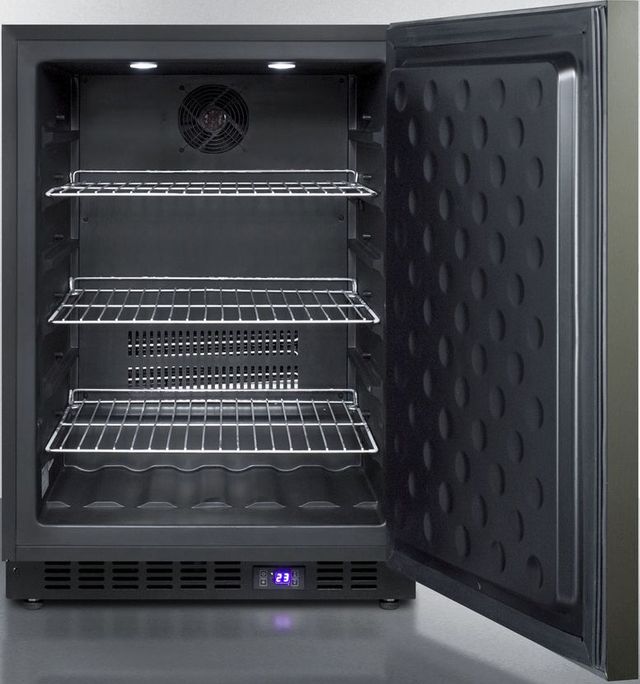 Summit® 4.7 Cu. Ft. Black Stainless Steel Built In All Freezer-2