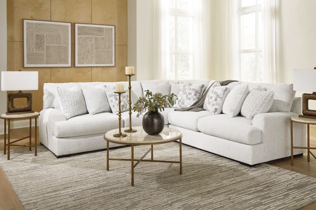 Signature Design by Ashley® Misty-Lakes 3-Piece Curved Chalk Sectional-2