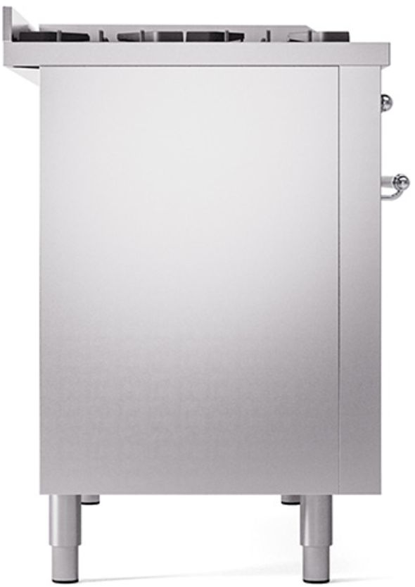 Ilve® Nostalgie II Series 48" Stainless Steel Pro Style Dual Fuel Range-3
