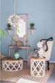 A & B Home White Country Carved Chandelier-2