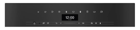 Miele Pureline 24" Black Built-In Plumbed Smart Coffee System-1