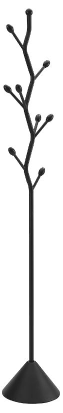 Monarch Specialties Inc. Satin Black 72" Metal 8-Hook Coat Rack-0