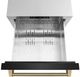 ZLINE Autograph Edition Touchstone 24 " 4.6 Cu. Ft. Black Stainless Steel Doors and Champagne Bronze Helix Handles 168 Can Outdoor-Rated Dual Refrigerator Drawer -4