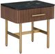 Fairfield® Dimitri Kafe End Table with Galaxy Black Marble Top-0