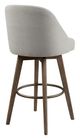 Ollix by Madison Park Pearce Grey Bar Stool with Swivel Seat-2