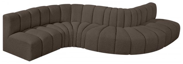 Meridian Furniture Arc 6-Piece Brown Sectional-1