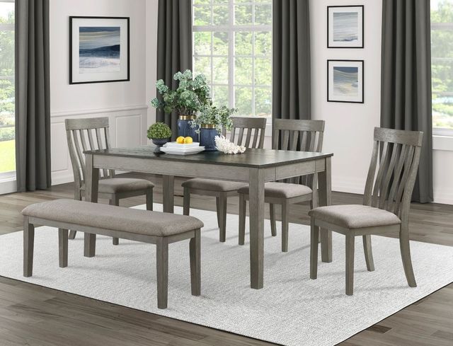 Mazin Furniture Armhurst Wire Brush Light Gray Side Chairs-3
