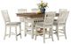 Elements International Bellevue 7-Piece Antique White/Walnut Counter Height Dining Set-0