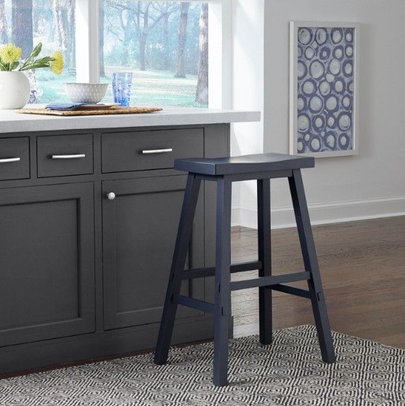 Liberty Furniture Creations II Navy 30" Sawhorse Counter Stool-1