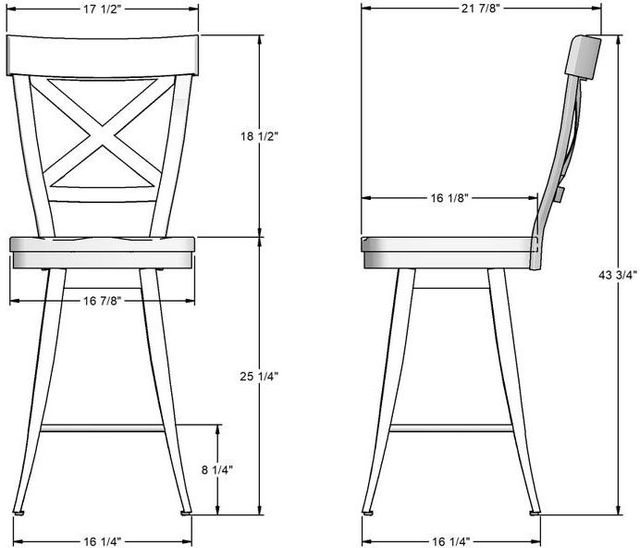 Amisco Customizable Kyle Swivel Counter Stool-1