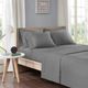 Olliix by Intelligent Design Microfiber Charcoal Twin Extra Large Sheet Set with Side Storage Pockets-4