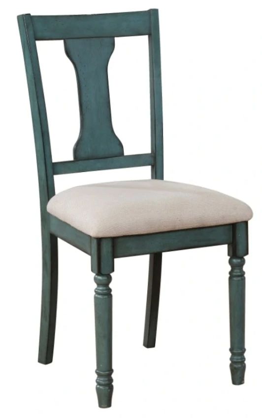 Powell® Willow 5-Piece Beige/Dark Gray/Teal Dining Table Set-4