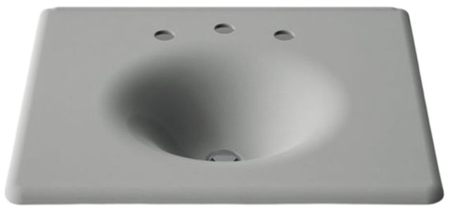 Kohler Iron/Impressions® Basalt 25" Widespread Enameled Cast Iron Vanity Top with Integrated Round Sink-3