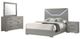 Coaster® Ives 4-Piece Gray High Gloss Queen Panel Bedroom Set-0