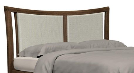 Country View Woodworking Westwood Bedroom Brown Maple Curved Wood and Upholstered Queen Bed-1