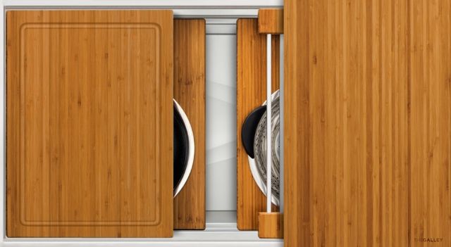The Galley® Natural Golden Bamboo Ideal ThinTop™ Workstation® 3S-0